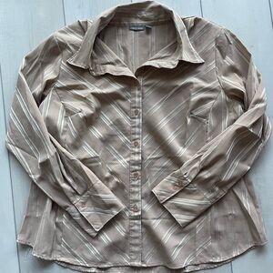 Apt. 9 Beige Striped Women's Shirt